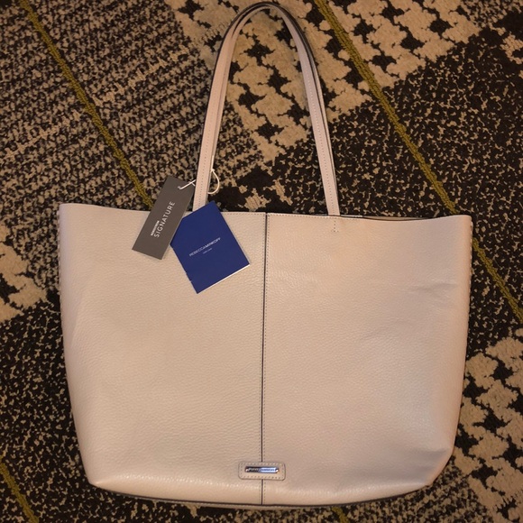 Rebecca Minkoff Handbags - NWT REBECCA MINKOFF GRAY PANAMA LARGE LEATHER TOTE